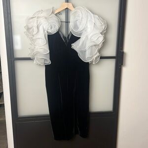 Vintage Karen Okada for David Howard Velvet Cocktail Dress Size 10